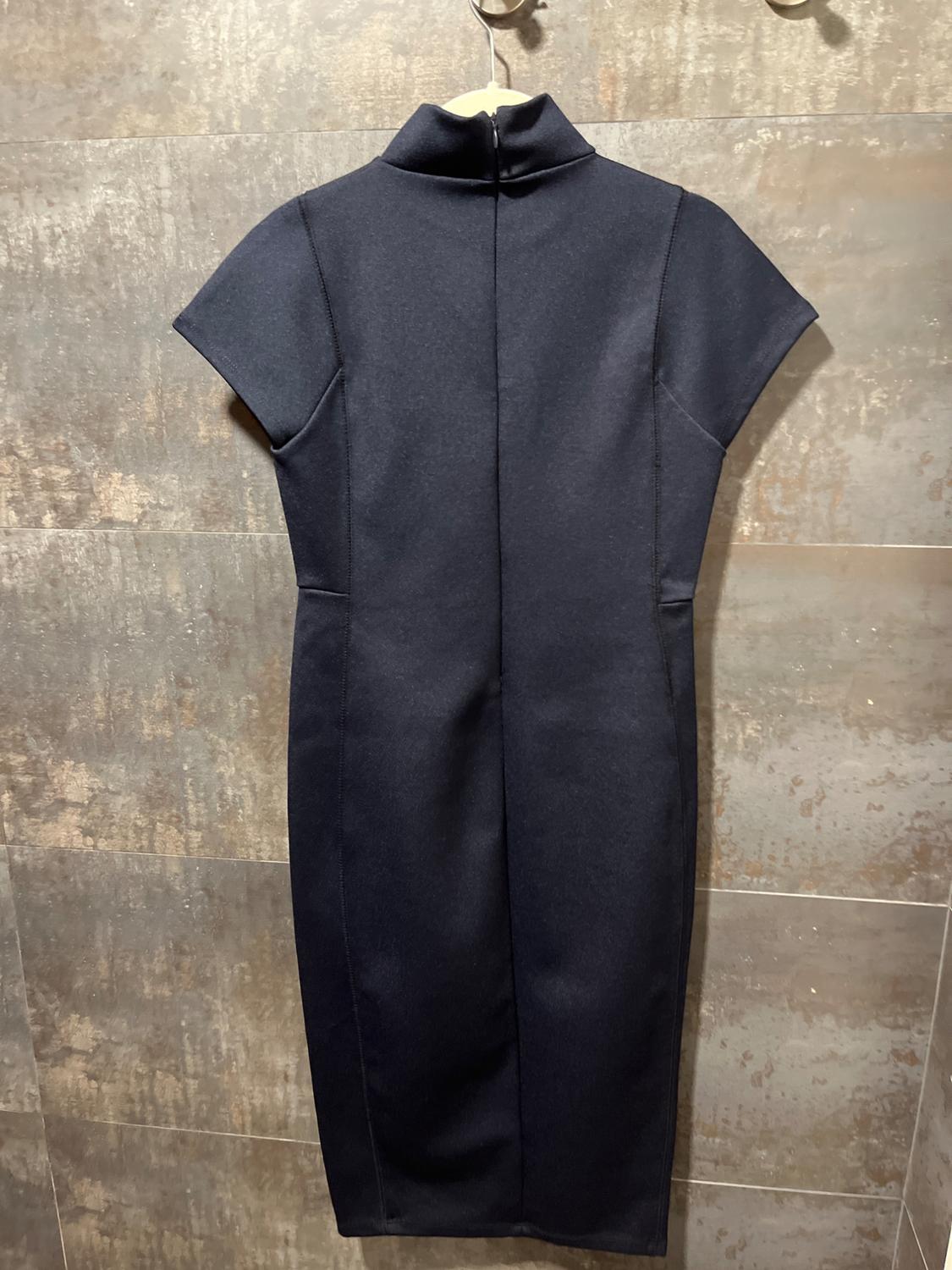 VESTIDO MIDI AZUL MARINO . - Image 2