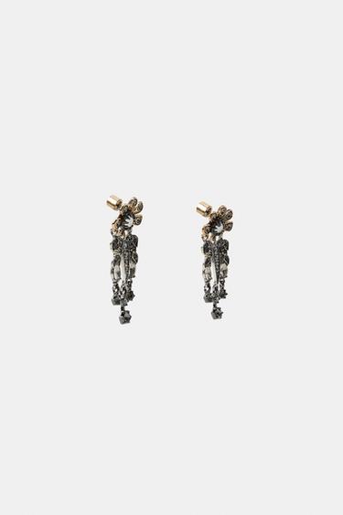 BOUCLES D'OREILLES FLEUR BIJOUX - Or vieilli de Zara - Image 2