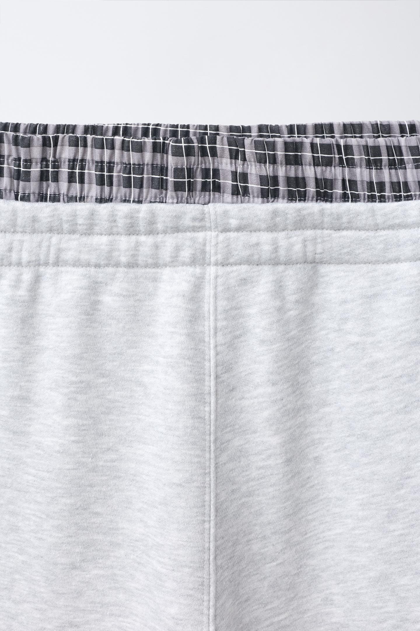 Детские брюки Zara Straight-Leg Double-Waistband, цвет: Серый меланжевый — фото 4