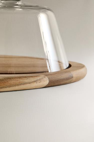 WOODEN TRAY WITH DOME - Light beige by Zara - Image 3