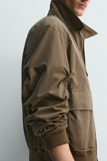 BLOUSON TECHNIQUE REGULAR FIT - Marron de Zara - Image 6