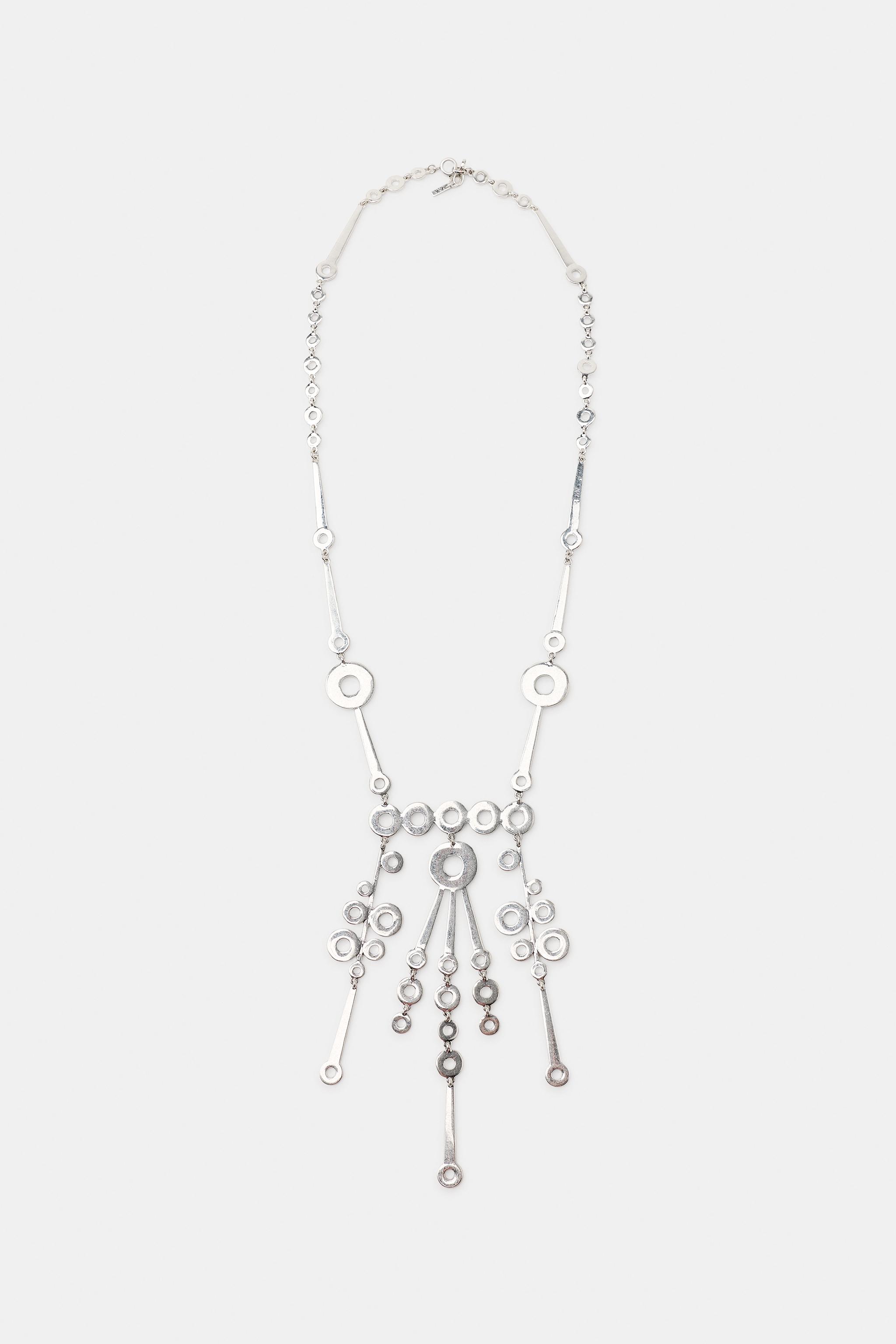 Женские аксессуары Zara LONG CIRCLE LINK NECKLACE — фото 3