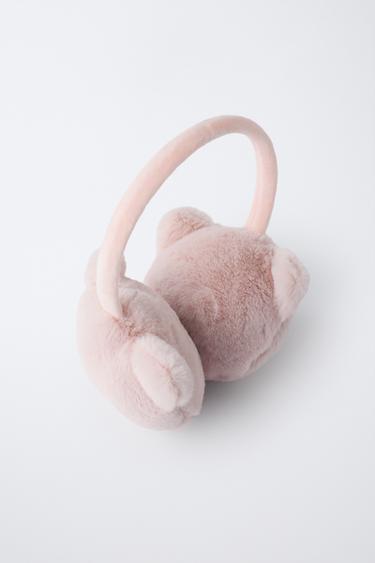 FAUX FUR MOUSE EARMUFFS - Pink by Zara - Image 3