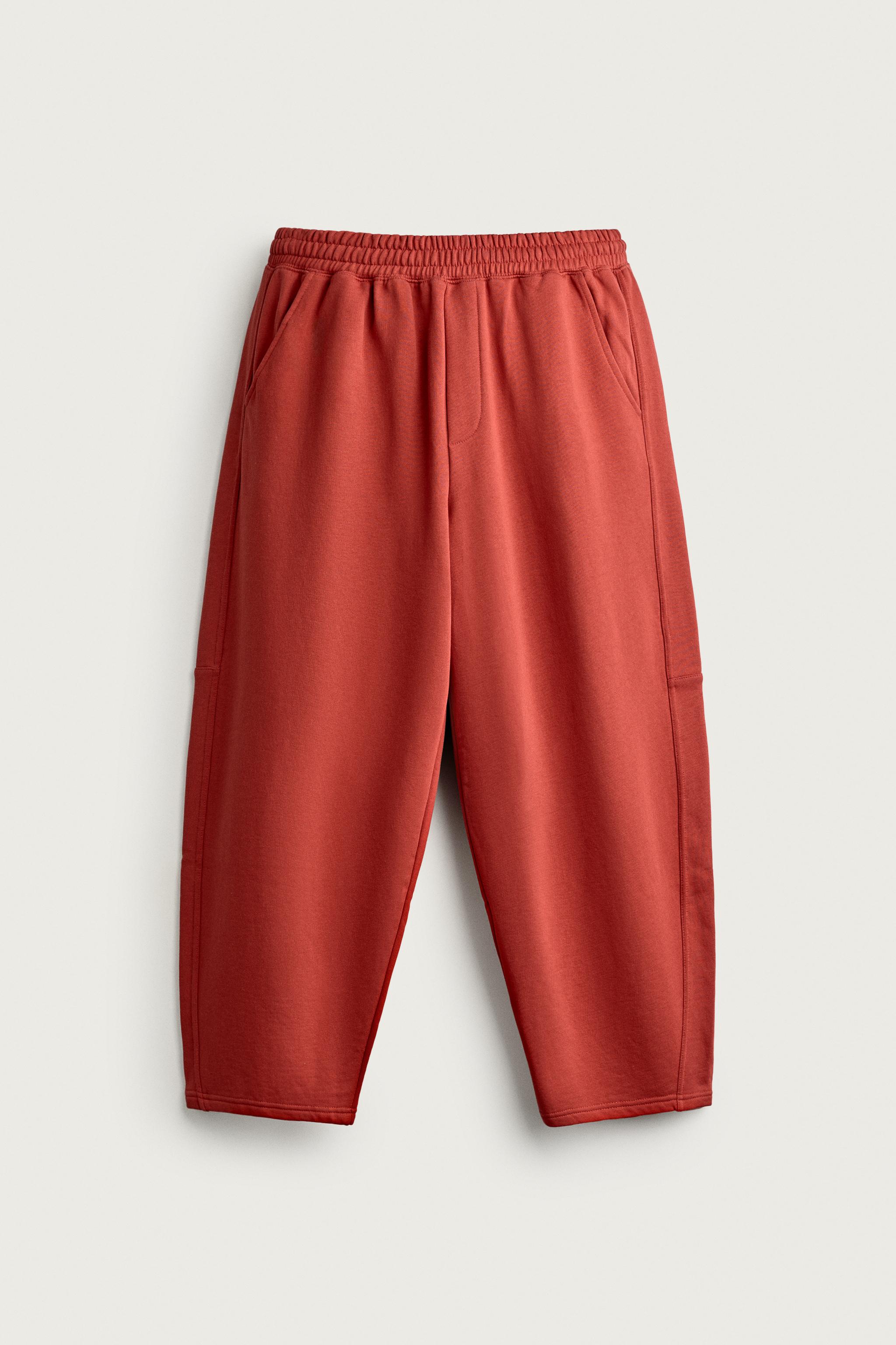 BASIC BALLOON-FIT JOGGERS — Red