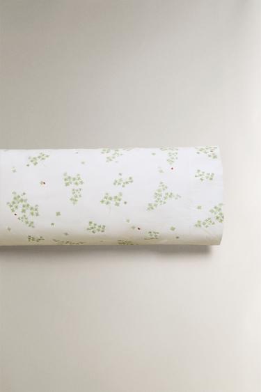 CLOVER AND LADYBIRD PERCALE PILLOWCASE - Oyster-white by Zara - Image 4