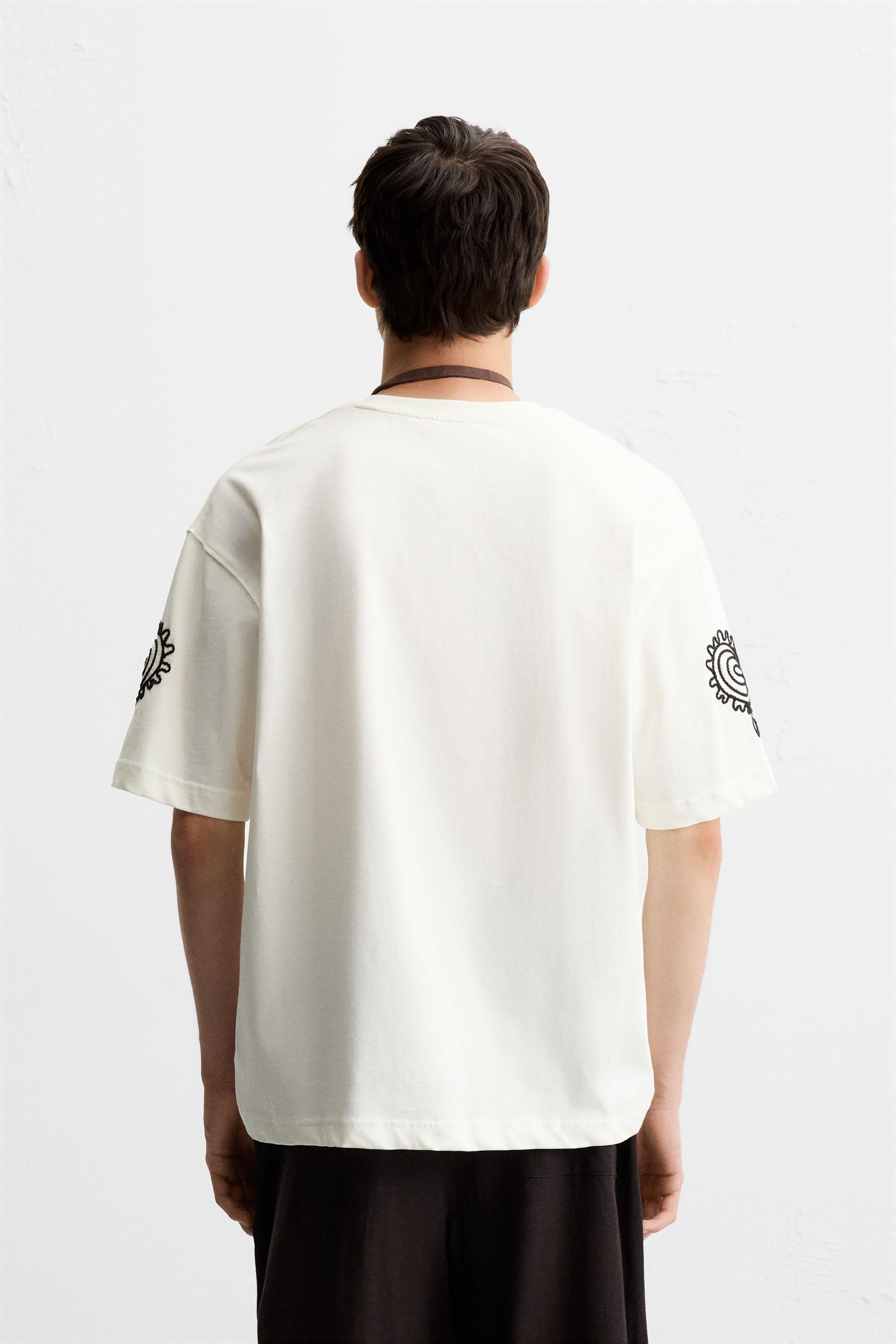 CHEMISE BRODERIES CONTRASTE