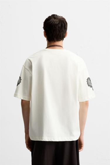 CONTRAST EMBROIDERY SHIRT - Oyster-white by Zara - Image 2