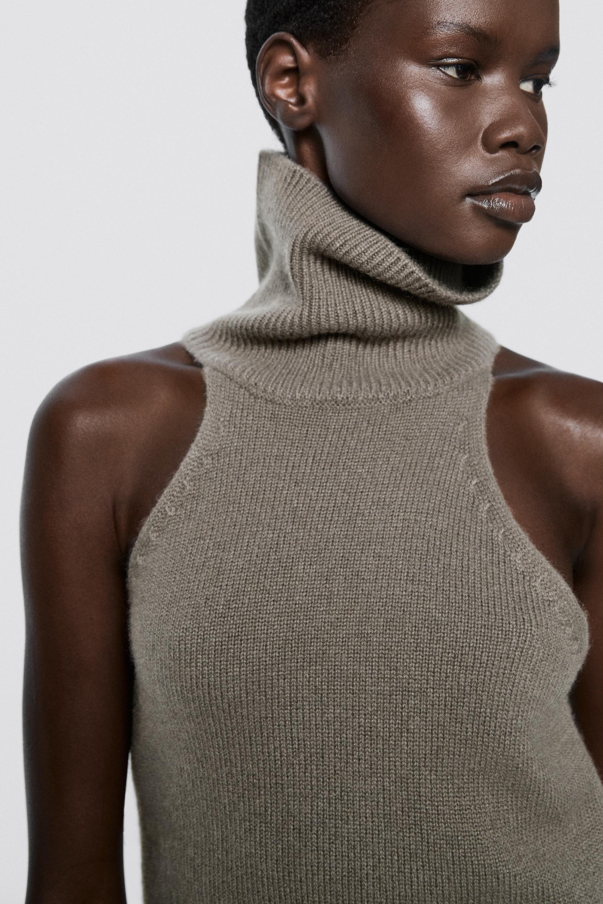 100% Cashmere Halter Knit Top - LIMITED EDITION