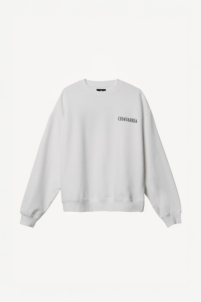 WILLY CHAVARRIA X ZARA クルーネック刺繍スウェットシャツ - ホワイト 