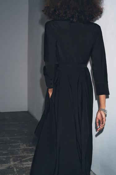 ROBE CHEMISE MI-LONGUE ZW COLLECTION - Noir de Zara - Image 2