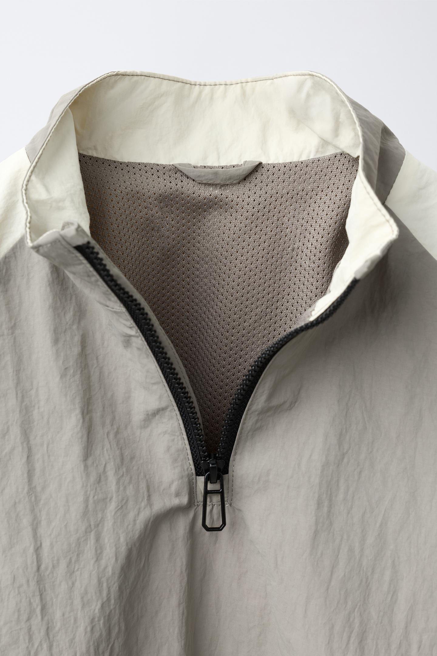 Детская куртка Zara Technical Zip-Up, цвет: Серый — фото 4
