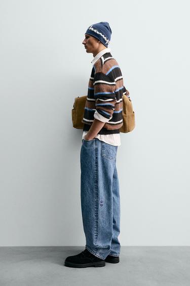 PULL RAYÉ ÉCUSSONS CHAMPION ® X ZARA - Chocolat de Zara - Image 3