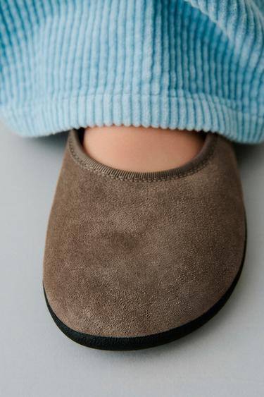 باليرينا جلدية BAREFOOT - بني الخاص بـ Zara