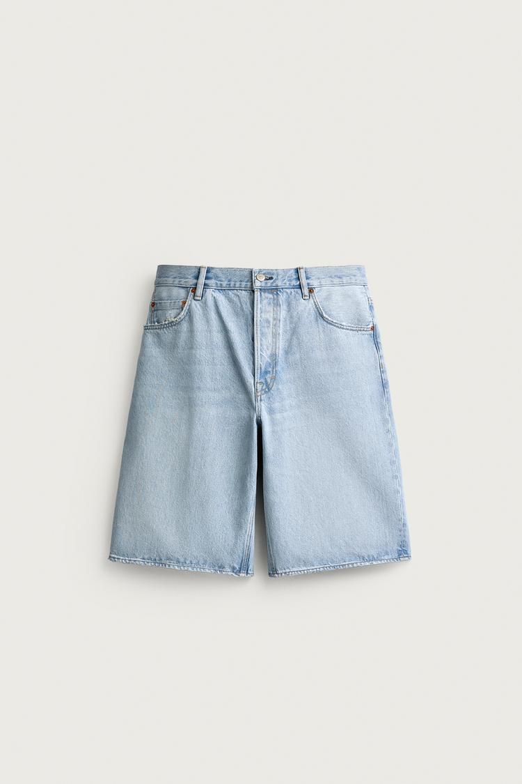 LOOSE FIT DENIM BERMUDA SHORTS