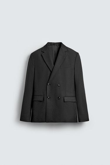 BLAZER CROISÉ COSTUME - Gris anthracite de Zara