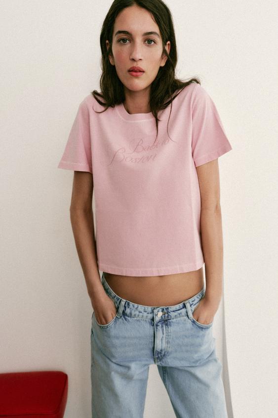 WASHED TEXT T-SHIRT from Zara - $25.90