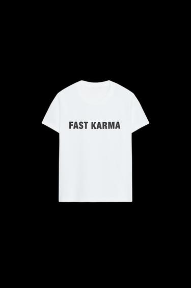 Zara TEXT T-SHIRT - White - Image 0