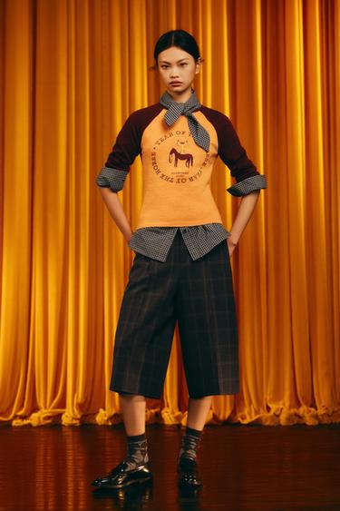 ZW COLLECTION CHECK BERMUDA SHORTS - Grey marl by Zara