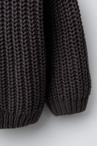 CHUNKY KNIT CARDIGAN - Grey by Zara - Image 3