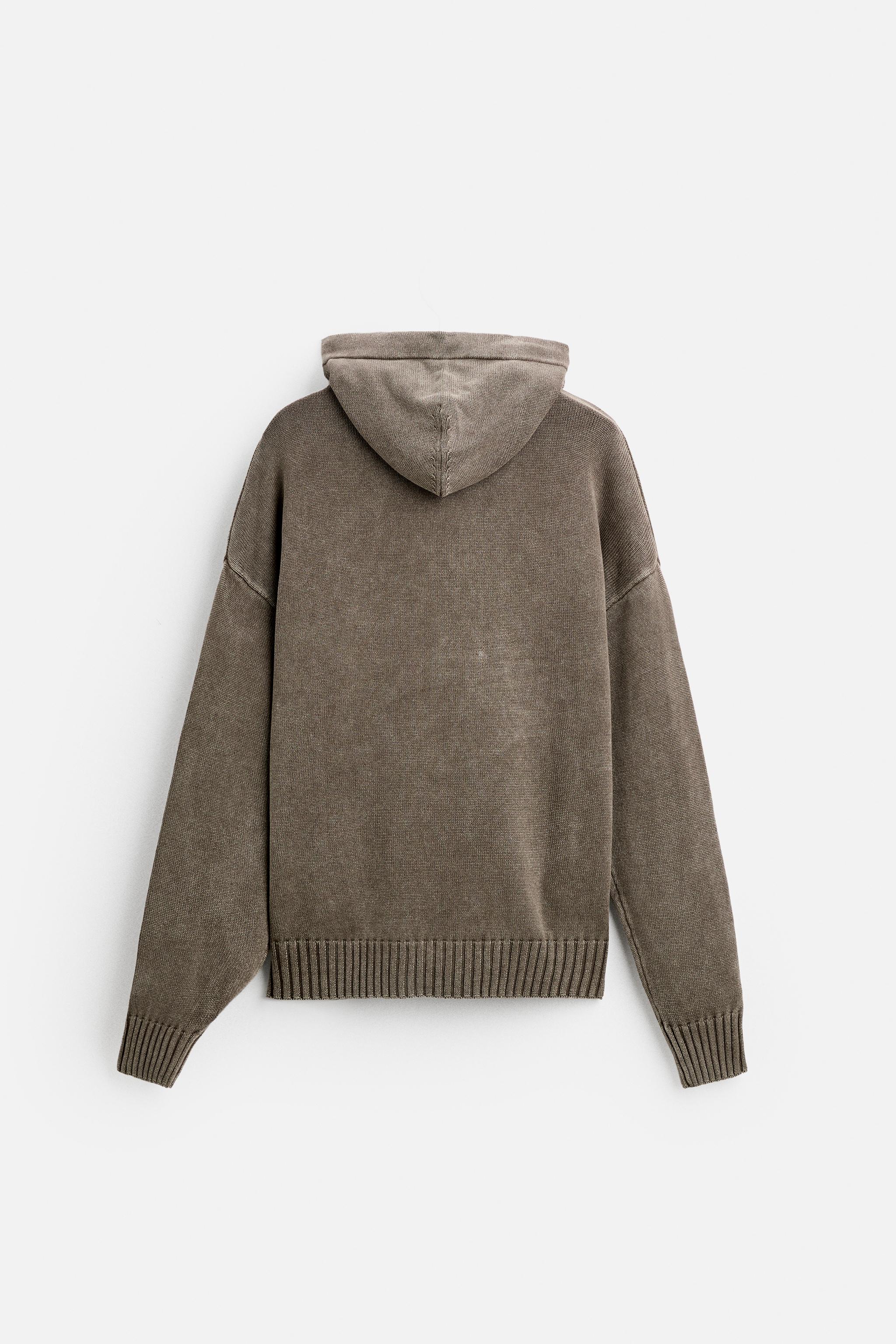 Zara knit sweatshirt sale