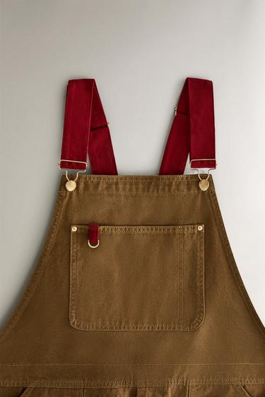 WORK JUMPSUIT - Khaki by Zara - Image 1