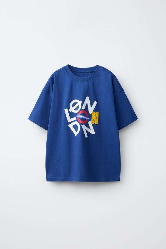 CAMISETA ESTAMPADA TRANSPORT FOR LONDON © - Azul de Zara - Imagen 0