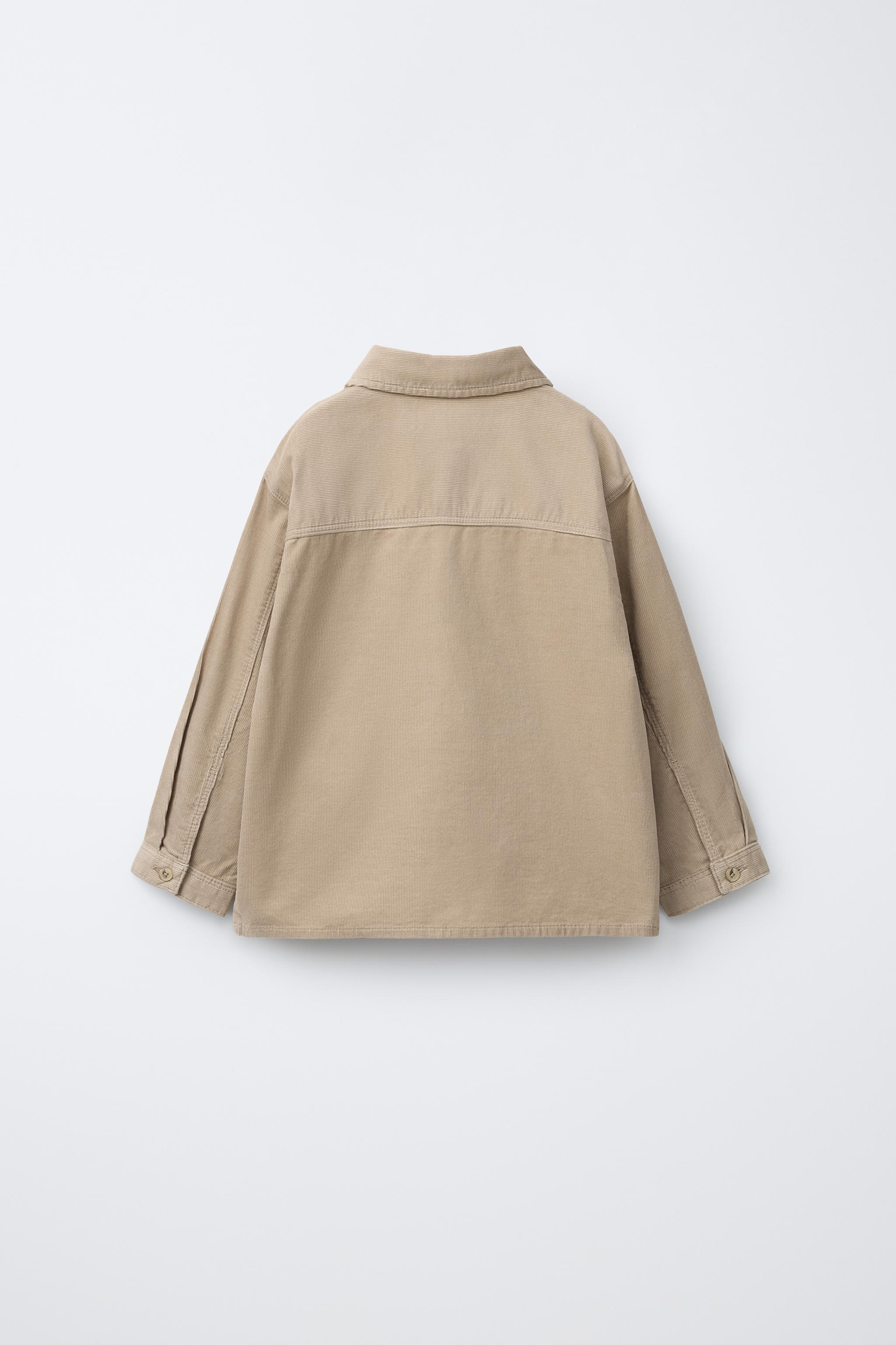 刺繍コーデュロイシャツ - エクリュ | ZARA Japan / 日本