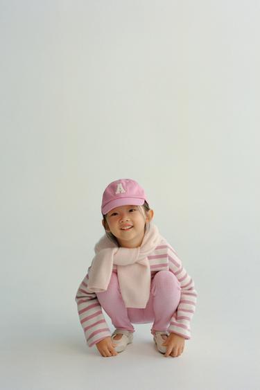 STRIPED SWEATSHIRT AND SOFT TOUCH LEGGINGS SET - Pink marl by Zara