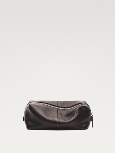 Zara Nappa leather toiletry bag with zip - Brown