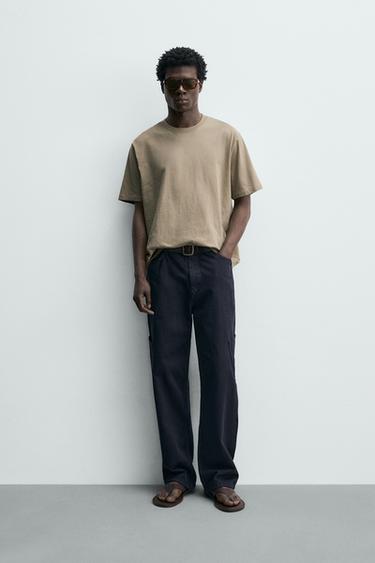 მაისური REGULAR FIT LIGHTWEIGHT ORIGINS - Zara-ს Beige marl - სურათი 0