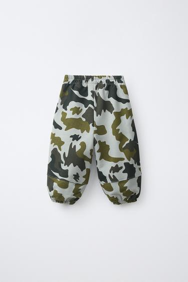 PRINTED JOGGER PANTS — Khaki 2