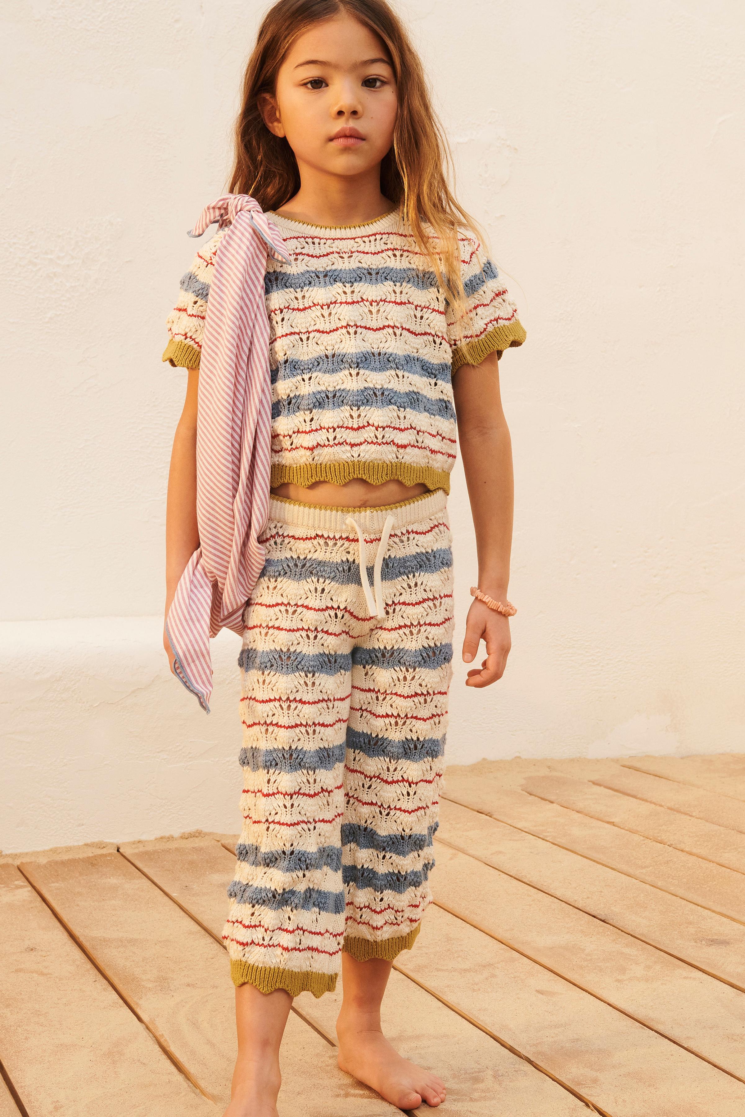 paper mix side string knit pants | NKNIT