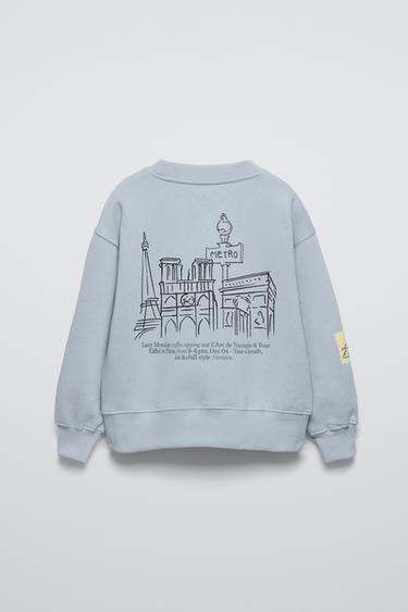 PARIS KÖPEK DESENLİ SWEATSHIRT_1