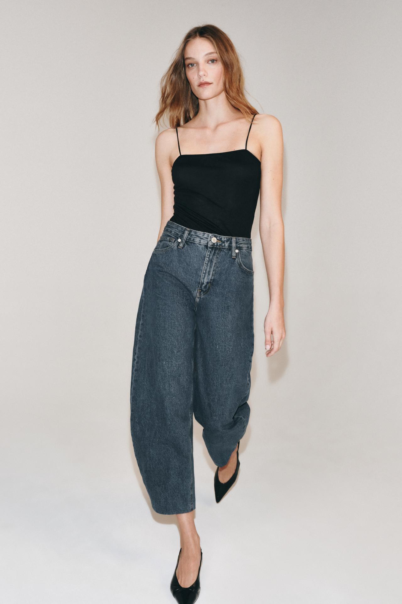 ZW COLLECTION HIGH-RISE TAPERED JEANS — Indigo