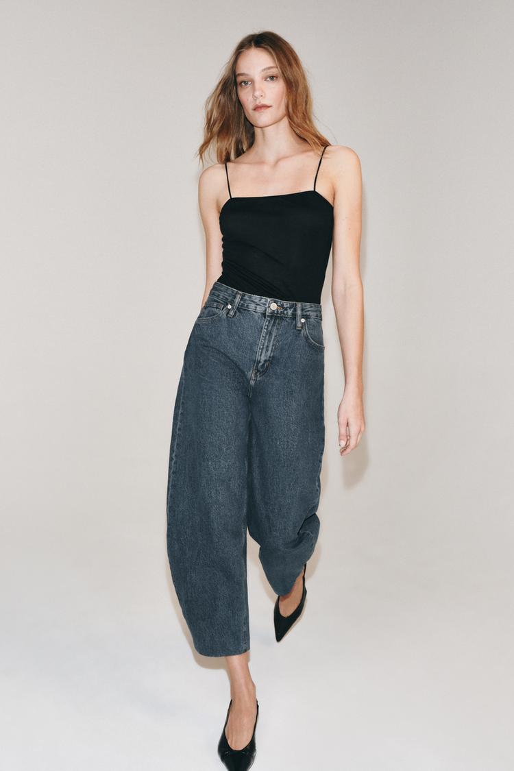 ZW COLLECTION HIGH-RISE TAPERED JEANS — Indigo