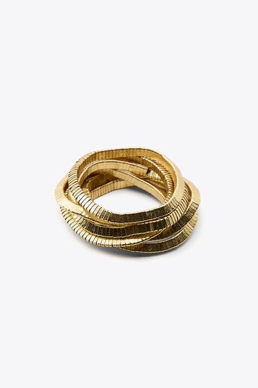 LOT DE BRACELETS MÉTALLIQUES ÉLASTIQUES - Doré de Zara - Image 2