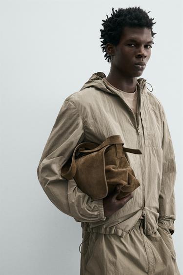 SAC BANDOULIÈRE EN CUIR - Vert kaki de Zara - Image 2