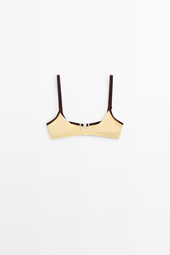 Contrast bikini top from Zara - $70