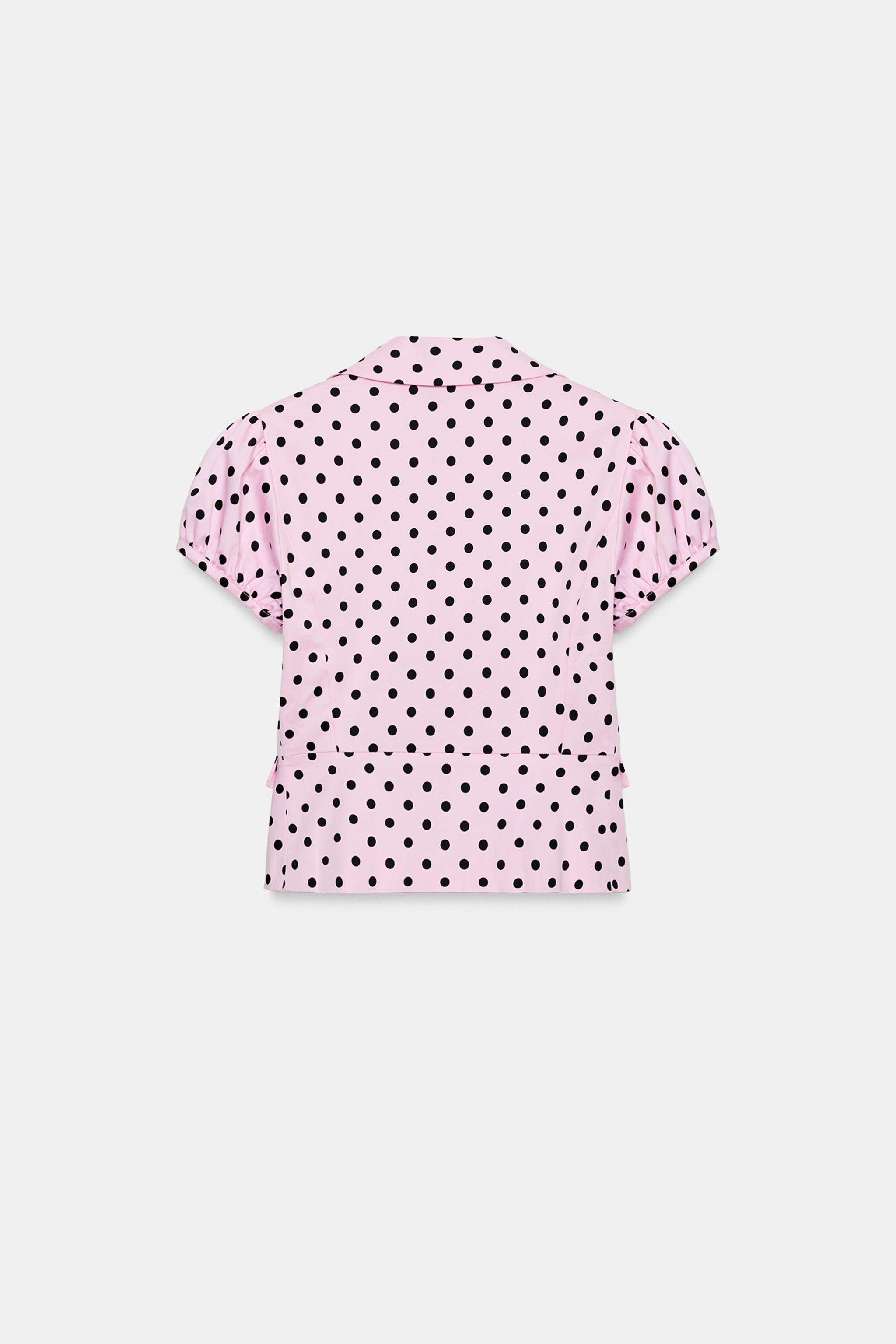 ドット柄虹色ショートジャケット ドット柄ショートジャケット - ライトピンク | ZARA Japan / 日本