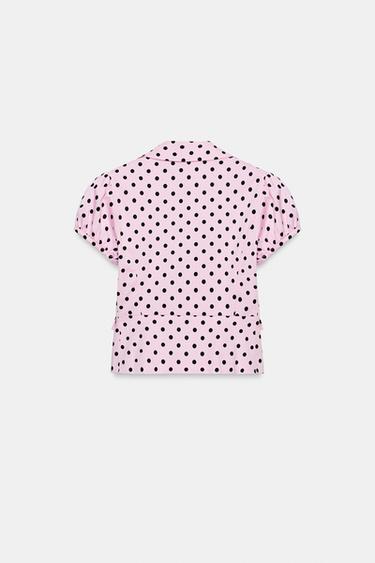 SHORT POLKA DOT JACKET - Light pink by Zara - Image 6