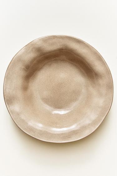 IRREGULAR STONEWARE SOUP PLATE - Taupe grey by Zara - Image 4