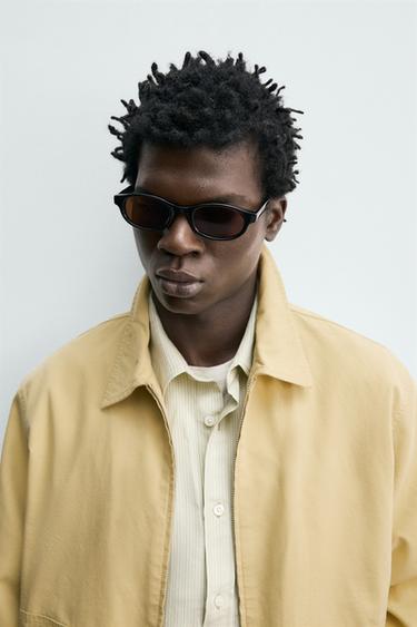 REGULAR FIT COTTON-LYOCELL JACKET - Light yellow by Zara - Image 5