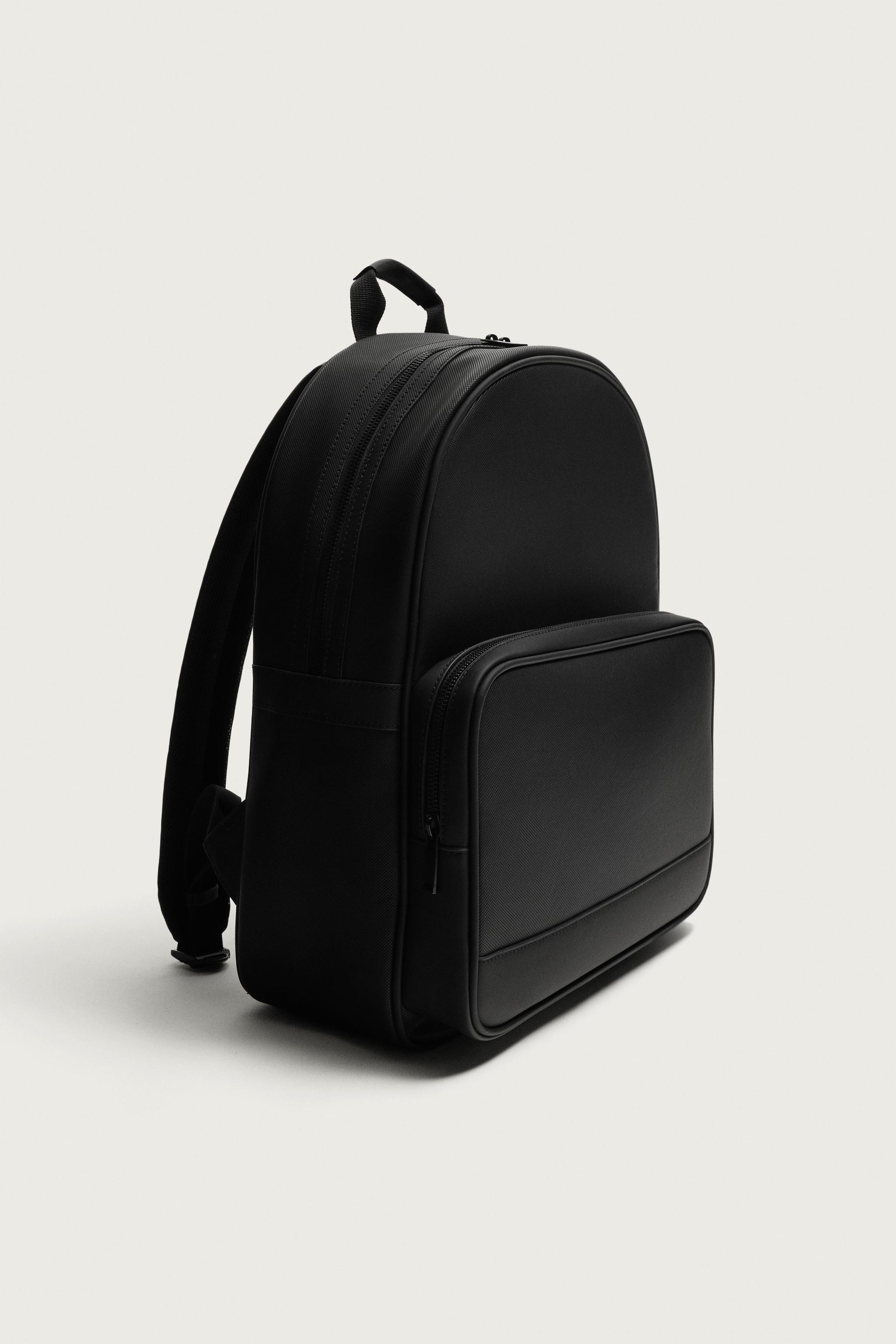 TEXTURED BACKPACK — Black