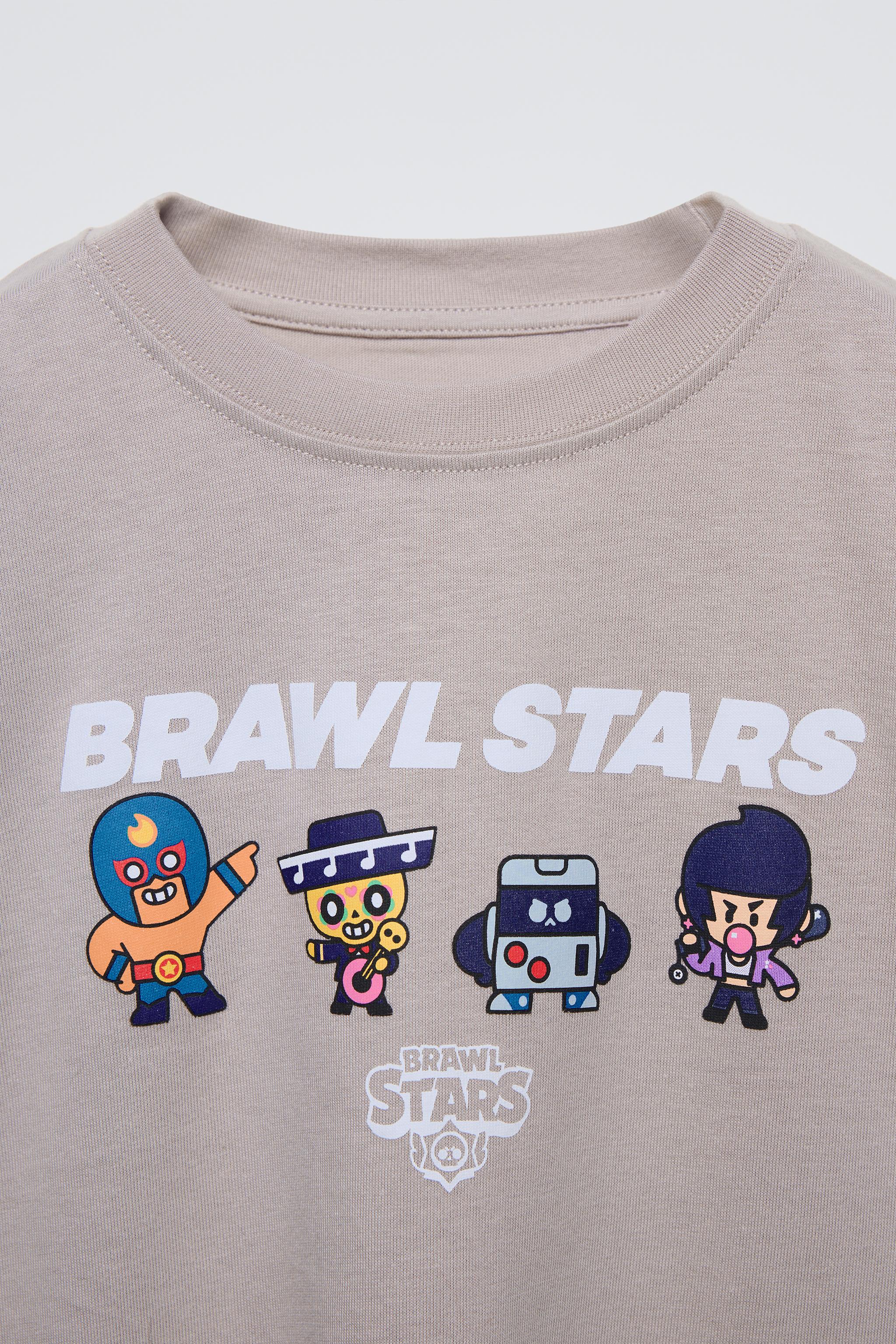 Zara Brawl Stars Supercell Oy Shirt Gray Kids