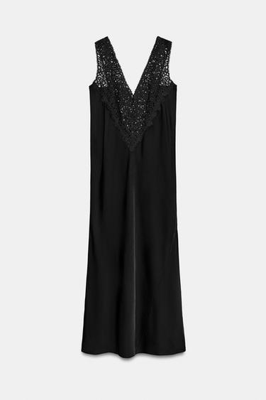 ROBE EN DENTELLE ZW COLLECTION - Noir de Zara - Image 2