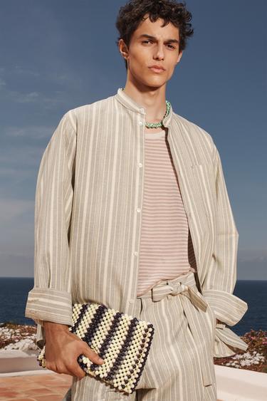 LIMITED EDITION STRIPED SHIRT - White / Green by Zara