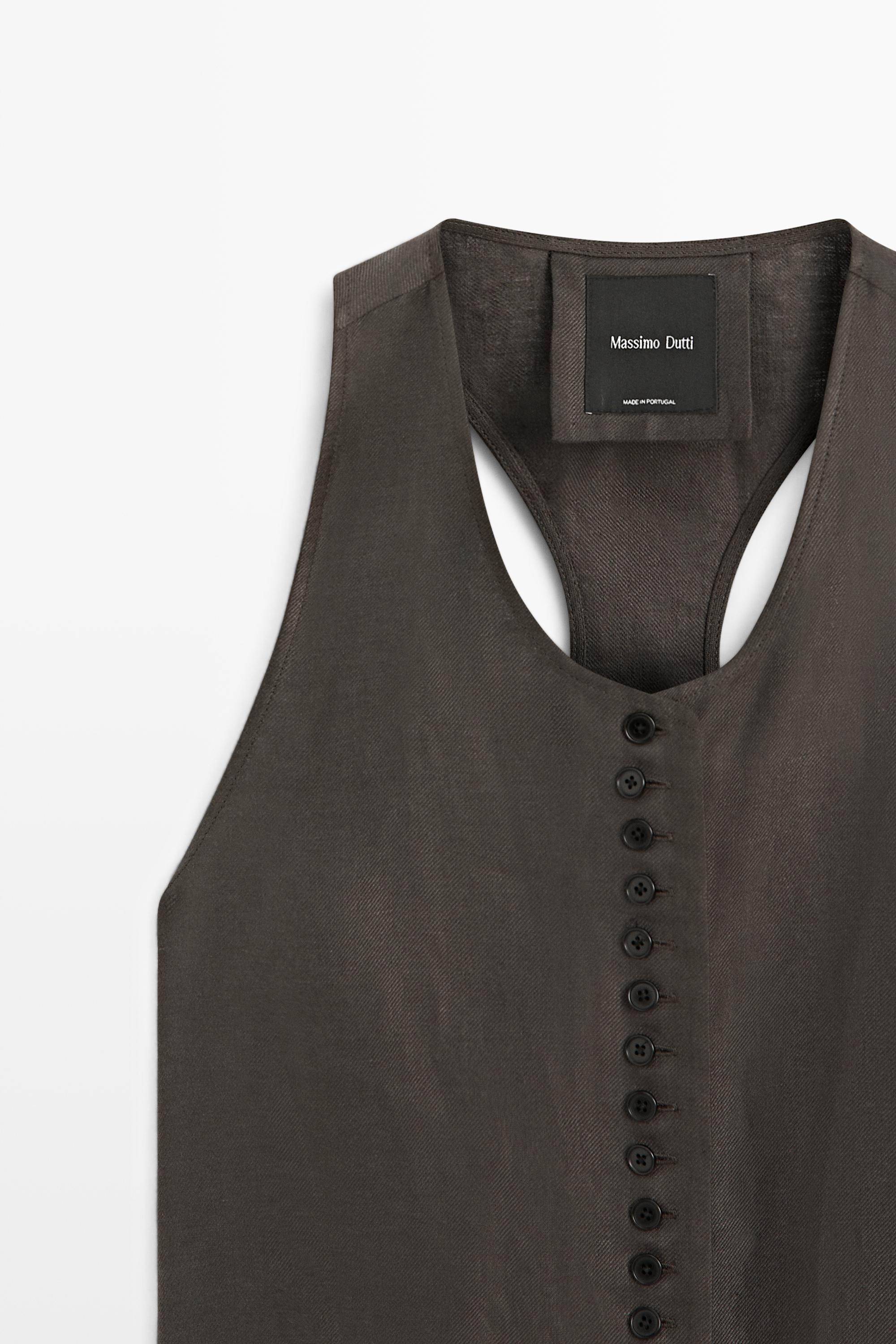 100% linen vest