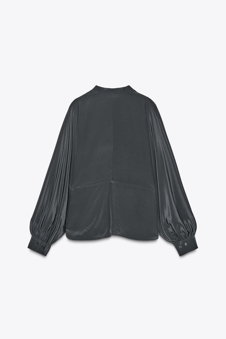100% ЖІБЕК ЖЕЙДЕ — ZW COLLECTION - Антрацит сұр Zara компаниясынан - Сурет 7