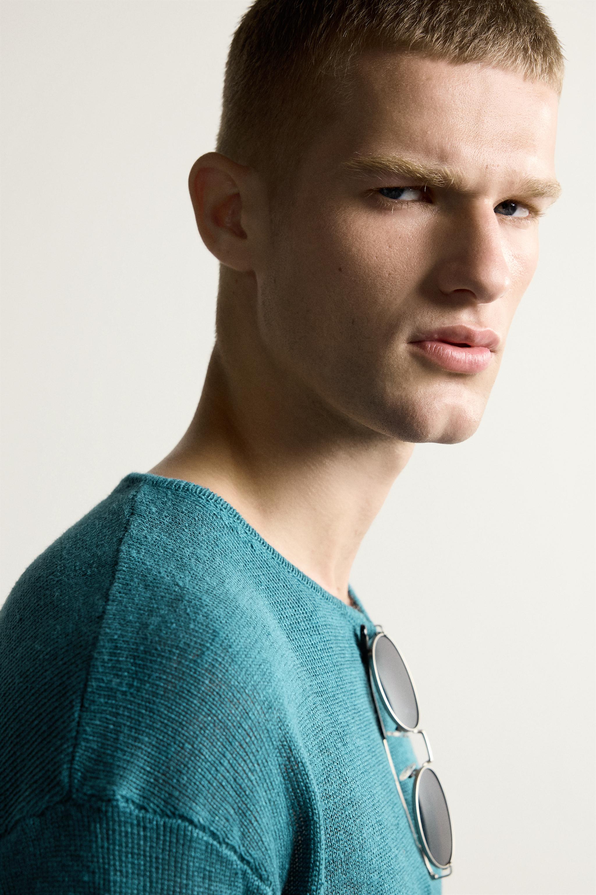 Мужские свитеры Zara 100% HEMP RELAXED FIT SWEATER — фото 6