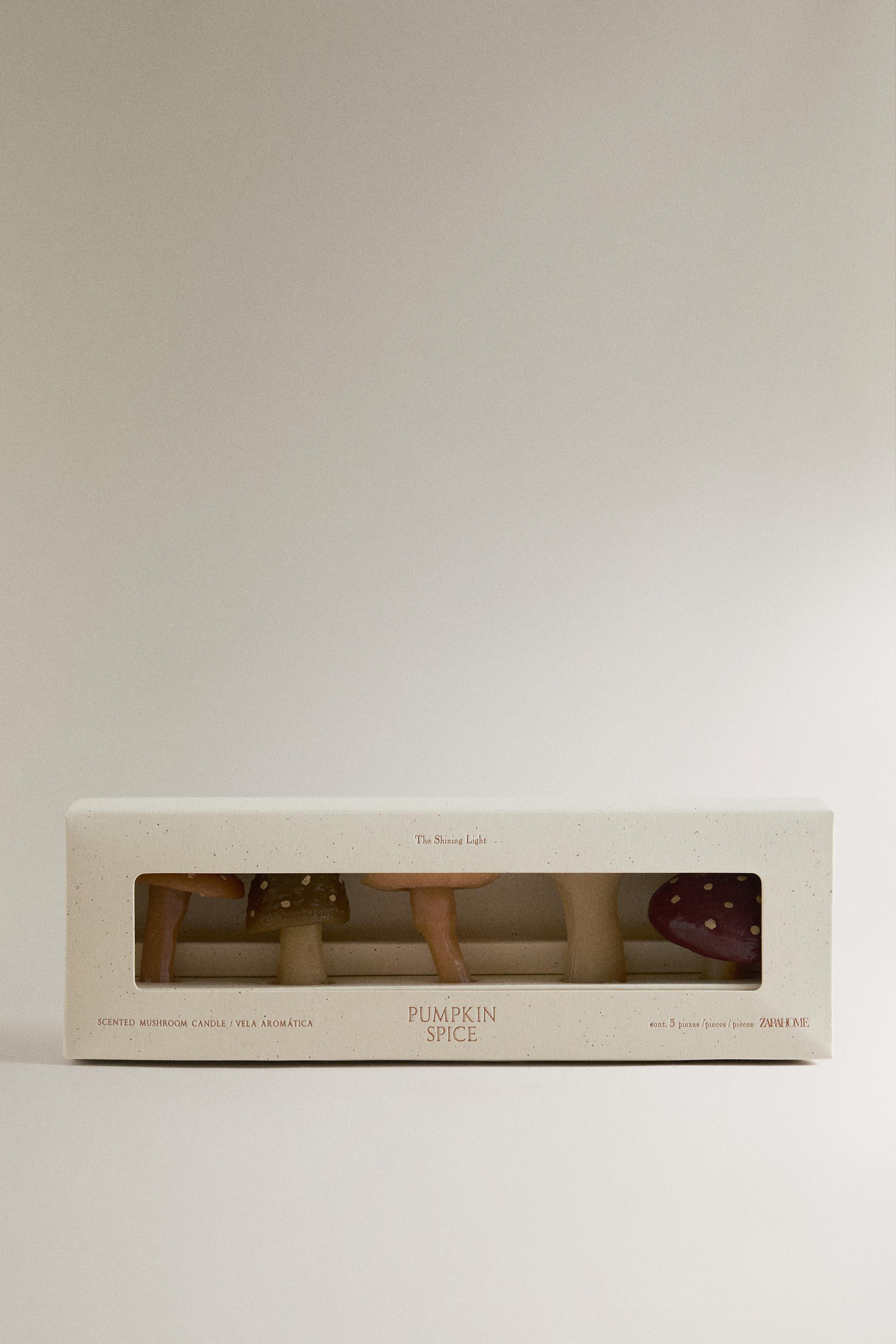 PUMPKIN SPICE MUSHROOM SCENTED CANDLE SET (PACK OF 5)